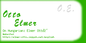 otto elmer business card